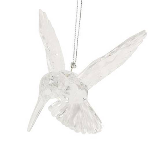 Clear Acrylic Humming Bird 10cm