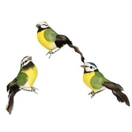 BirdClip Feather and Paper Blue Tit 4cm