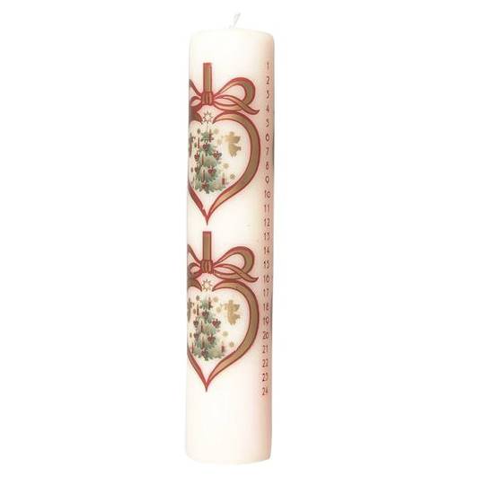 Advent Calendar Candle Heart Decoration