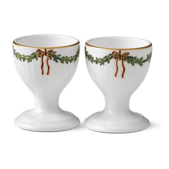 StarFluted Christmas Egg Cups (pair)
