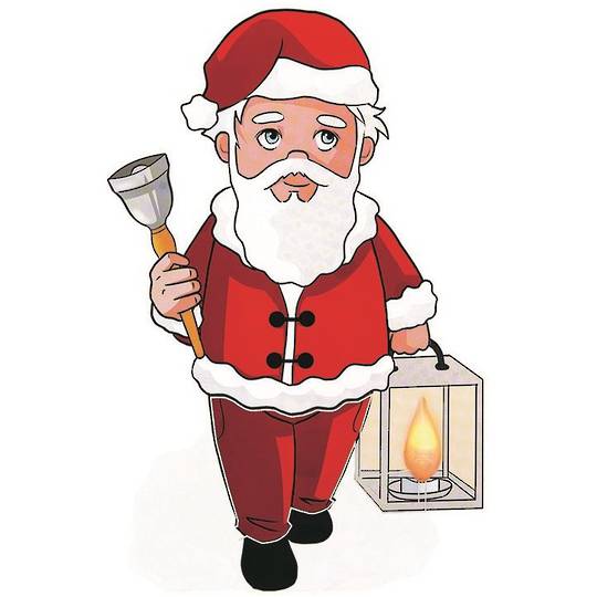 LED Flame Xmas Grandpa Window Sticker