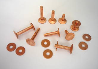 COPPER RIVETS - Sold in packs of 6