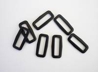 #2807  Black Plastic Rectangle 25mm