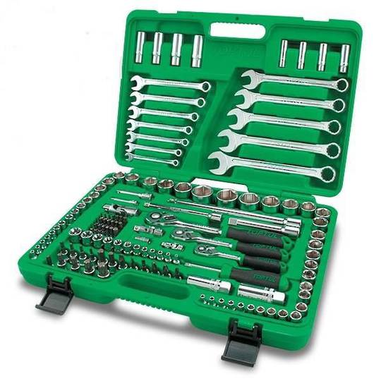 TopTul Tool Kit 1/4,3/8,1/2Dr 130pc