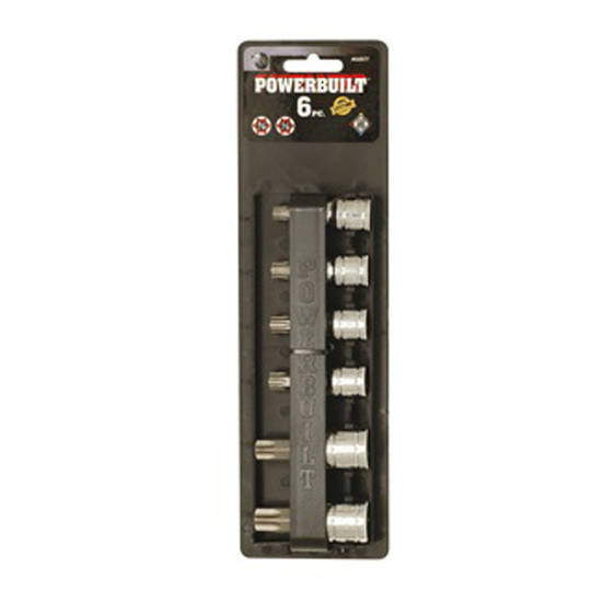 Powerbuilt 3/8" Dr and 1/2" Dr 6pc Torx Socket Set