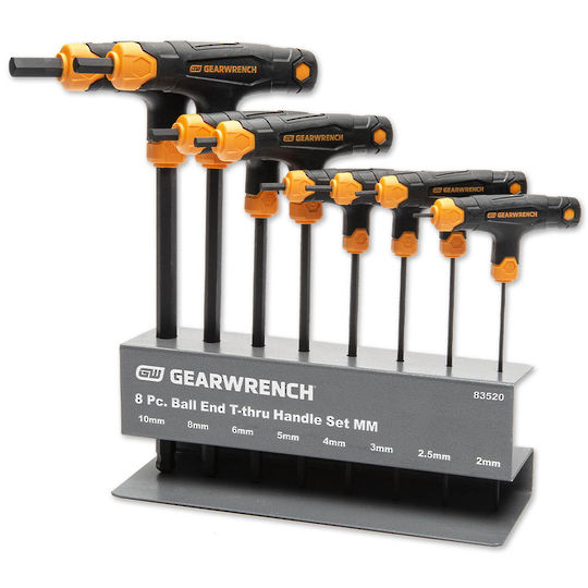 Gearwrench 8 piece Metric T-Handle Ball End Hex Key Set