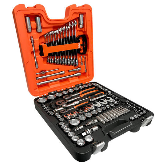 Bahco 137pc Socket Set with Ratcheting Spanners & Crowfoot Sockets
