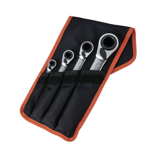 Bahco 4pc Reversible Ratchet Wrench Set