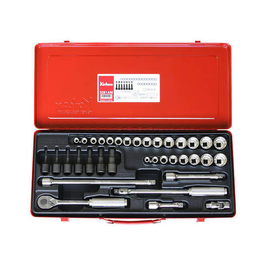 Koken 3/8" Dr Socket Set - 36pc