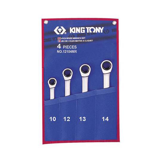 King Tony 4pc Ratchet Wrench Set 10-14mm