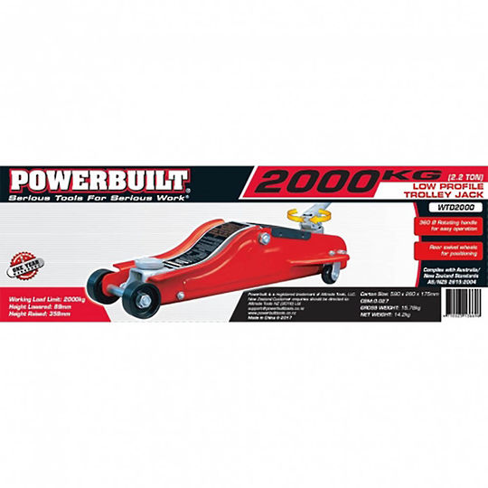 Powerbuilt Garage Jack 2200Kg Low file