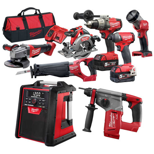 Milwaukee M18FPP8A2-502B 8pc FUEL Power Pack