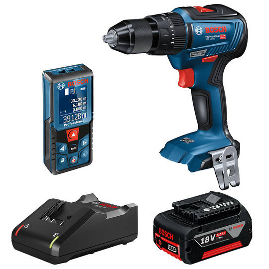 BOSCH 2Pc Measuring + 18V Hammer Drill Limited Release Kit