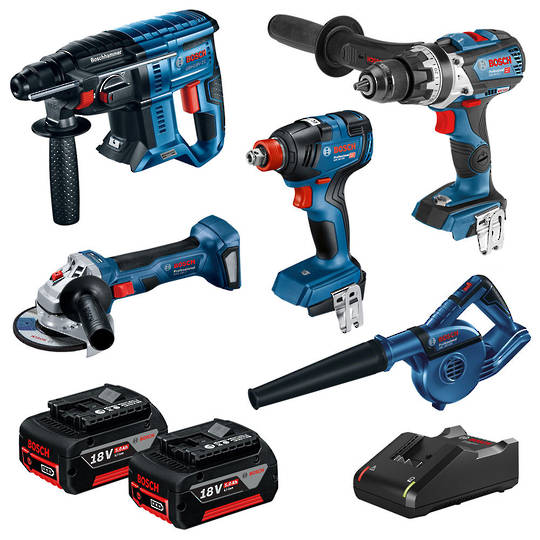 BOSCH 5Pc 18V 5.0Ah Limited Release Combo Kit