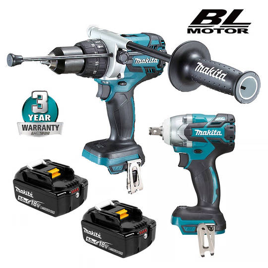 Makita Drill & Impact Wrench Brushless 6AH Combo