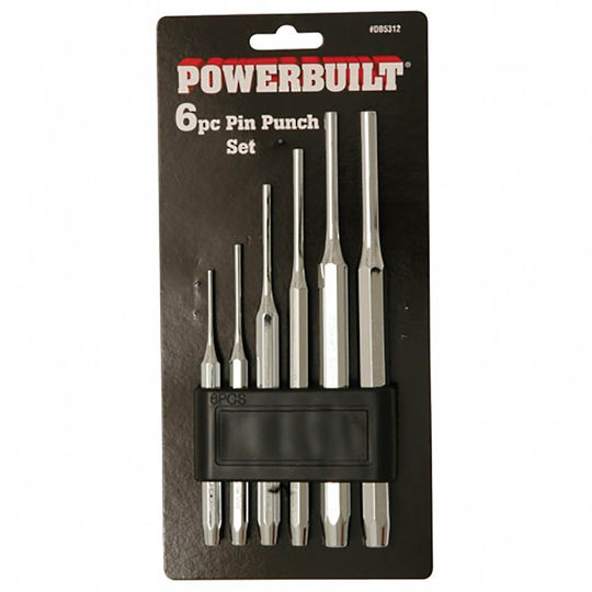 Powerbuilt Pin Punch Set 6pc