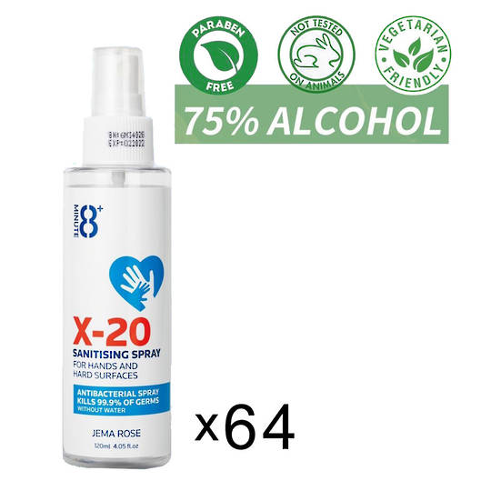 Sanitiser Spray 120ML x64 bottles, 75% Alcohol