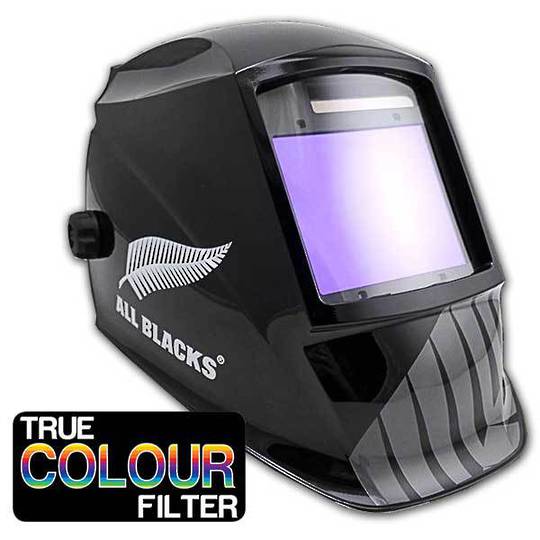 All Blacks Titanium Welding Helmet with Wide True Colour Lens