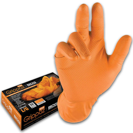 Grippaz Nitrile glove Orange Large