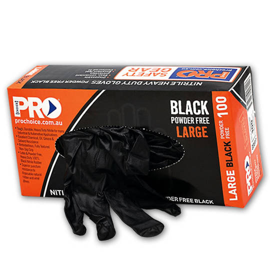 ProChoice H/Duty Black Nitrile Disposable Gloves