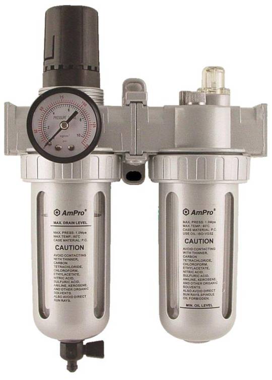 1/4" AIR FILTER/REGULATOR & OILER