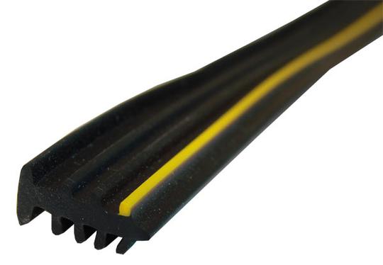PVC WEDGE RUBBER YELLOW - 4.5mm (per m)