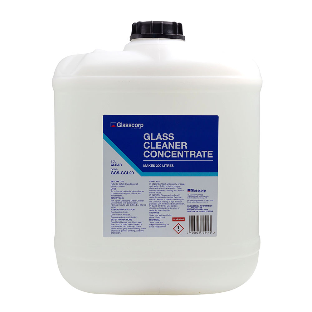 GLASS CLEANER CONCENTRATE - CLEAR 20L