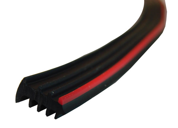 PVC WEDGE RUBBER RED - 3.5mm (per m)
