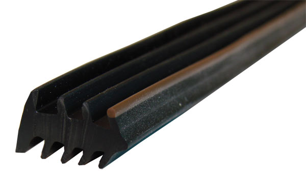 PVC WEDGE RUBBER BROWN - 6mm (per m)