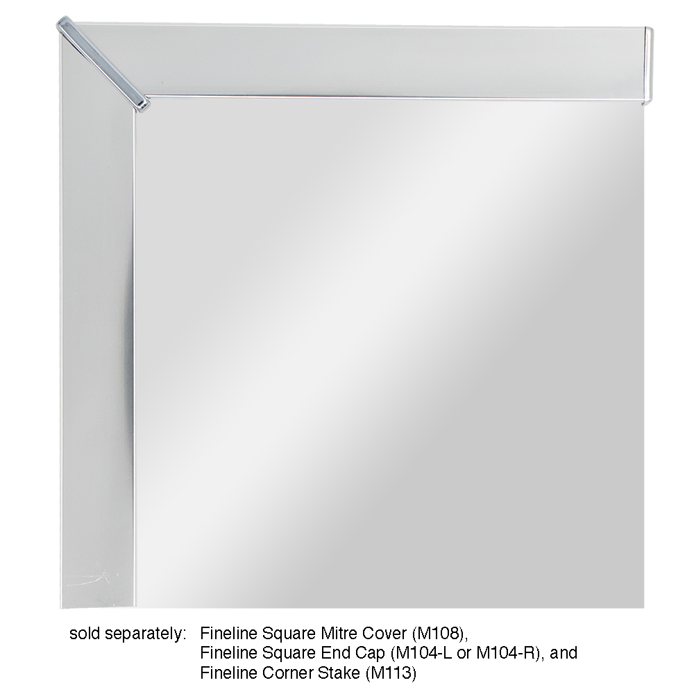 FINELINE SQUARE SECTION - SILVER 1m