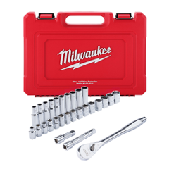 MILWAUKEE METRIC SOCKET WRENCH SET 28pc