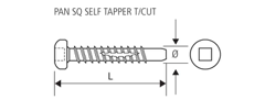 PAN HEAD SELF TAP LEAD POINT - 6g x 40mm