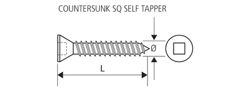 C/SUNK SELF TAPPING SCREW - 8g x 50mm