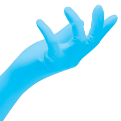 DISPOSABLE NITRILE GLOVES - XL (Blue)