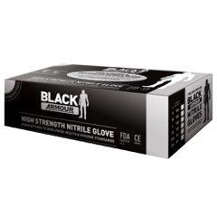 DISPOSABLE NITRILE GLOVES BLACK - XL