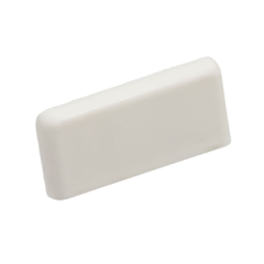 FINELINE SQUARE END CAP - WHITE R/H