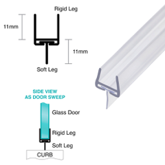BOTTOM SEAL SHOWER STRIP - 10mm