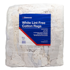 WHITE LINT FREE COTTON RAGS - 9.5kg