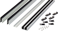 ALUMINIUM SLIDING TRACK SET - 1200mm