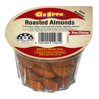 Almonds Roasted Salted Tub 45g - 12 Tray