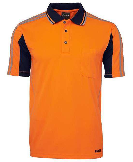 6AT4S Hi Vis S/S Arm Tape Polo