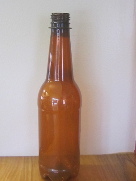500ml Brown Plastic Beer Bottle image 0