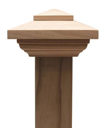 Contemporary PYRAMID post cap to suit 125x125 Rough Sawn Posts