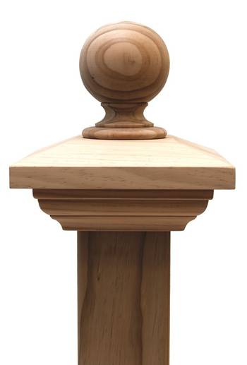 Contemporary BALL post cap to suit 125x125 Rough Sawn Posts