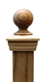 Replica BALL 45 series post cap to suit 125x125 Rough Sawn Posts