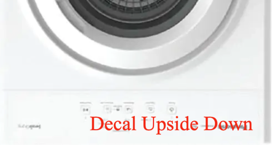 Panasonic Dryer Decal upside Dawn Standing inverter Suits NH-E70JA1WAU