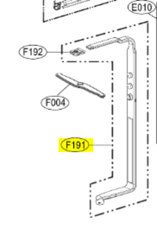 LG Dishwasher  upper spray arm pipe LD-1421W2,