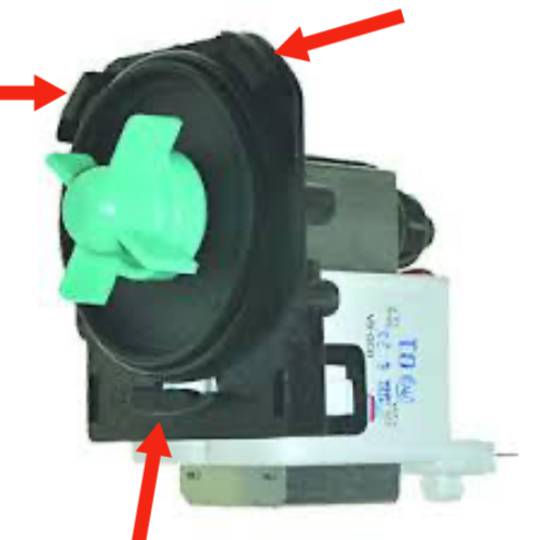 dishwasher drain pump 3 lugs Seprate spade terminal, BKDW60, BKD62, BKD14, B30-6A, 08092015,