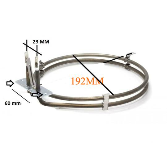 Whirlpool Scholtes ARISTON INDESIT IGNIS OVEN Fan ELEMENT FIE75, 1600 Watt *C00138834, C00078606, C00138834 482000022925, 606111