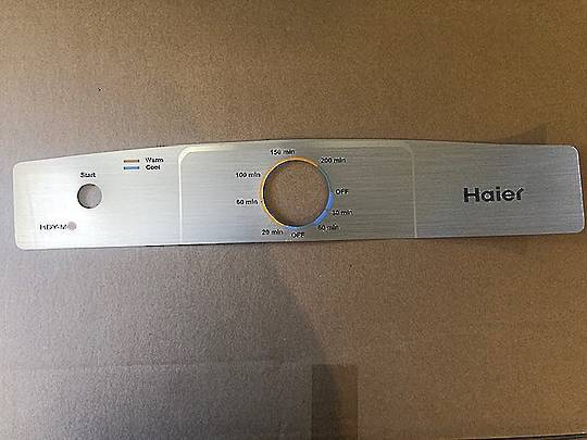 Haier Dryer Decal Inverter HDY-M60 upsides down sticker, *0411A